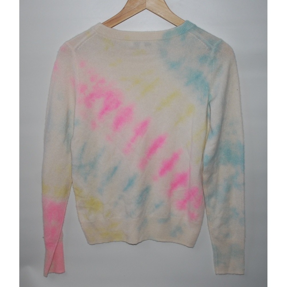 White + Warren Essentials XS Tie‑Dye 100% Cashmere Sweater – Used, Good - Picture 4 of 7